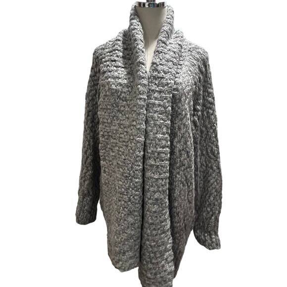 Lou & Gray Chunky Kit Gray Oversize Knit Cardigan Sweater New Sz Med - Picture 1 of 11